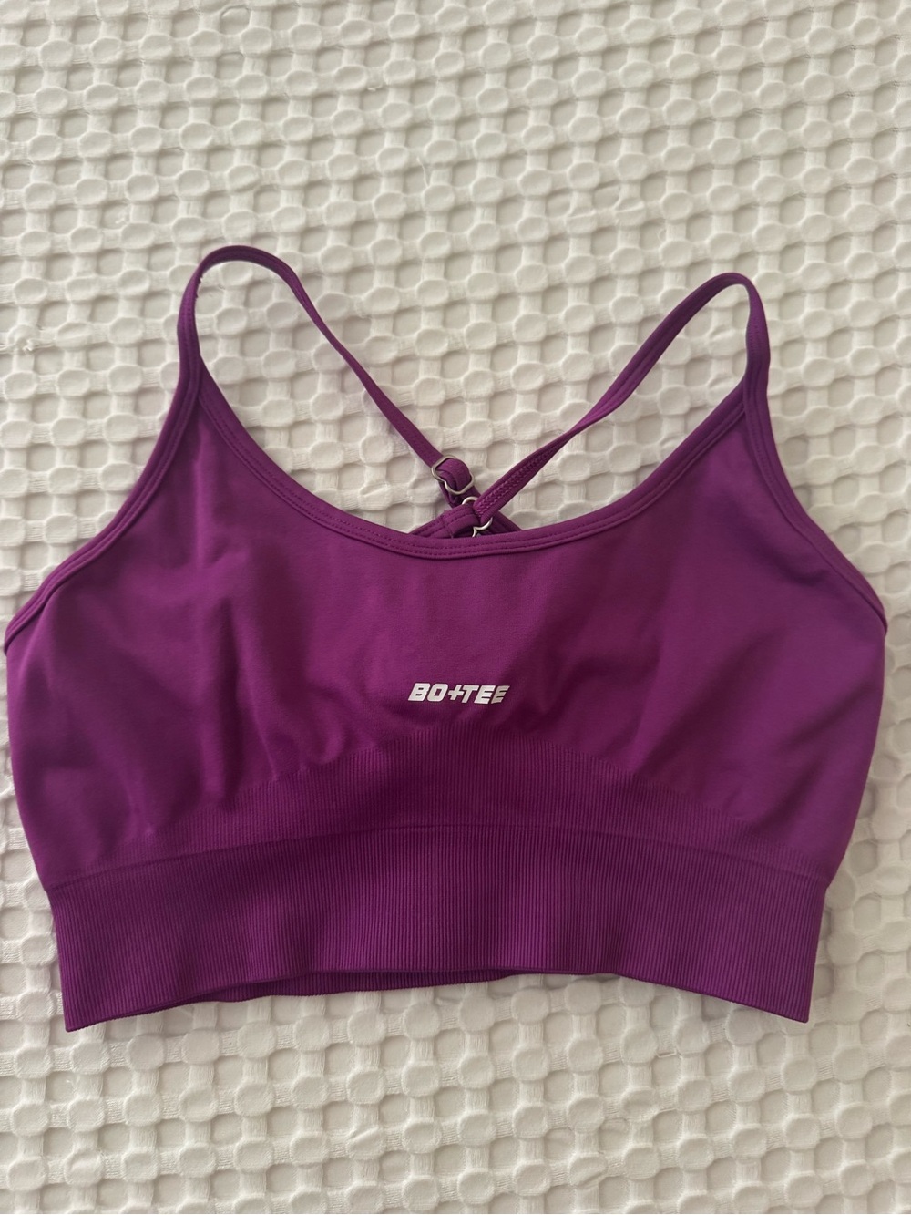 Oh Polly Plum Seamless Strappy Sports Bra